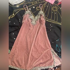 Pink lace dress